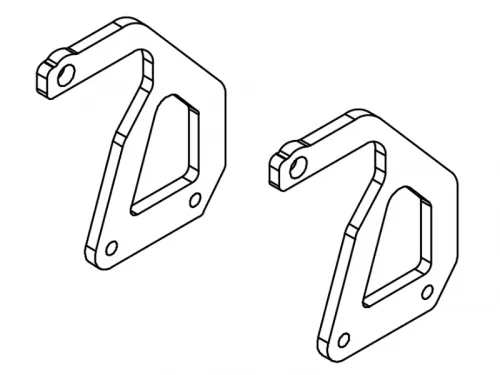 M2 EVO Carbon Fibre Rear Frame Reinforcement Plate Set